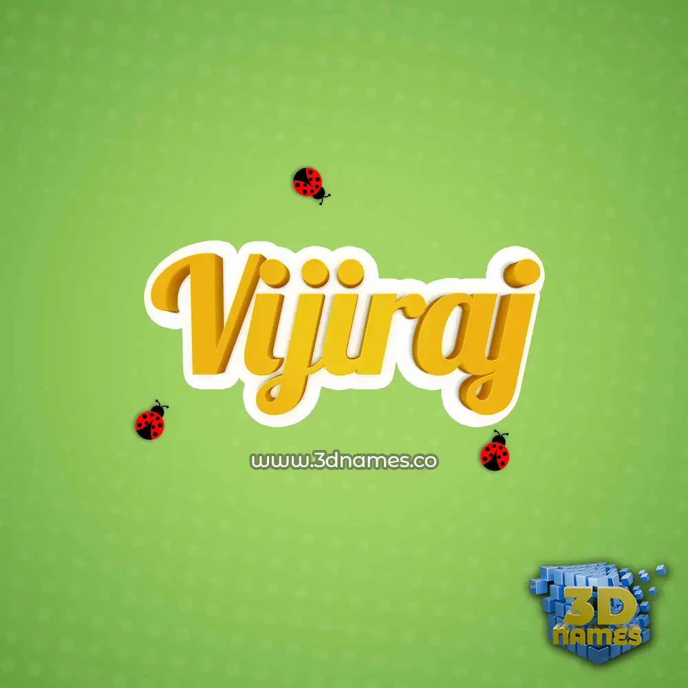 vijiraj in Ladybugs style - 3D name wallpaper