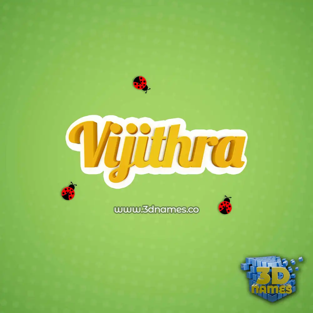 vijithra in Ladybugs style - 3D name wallpaper