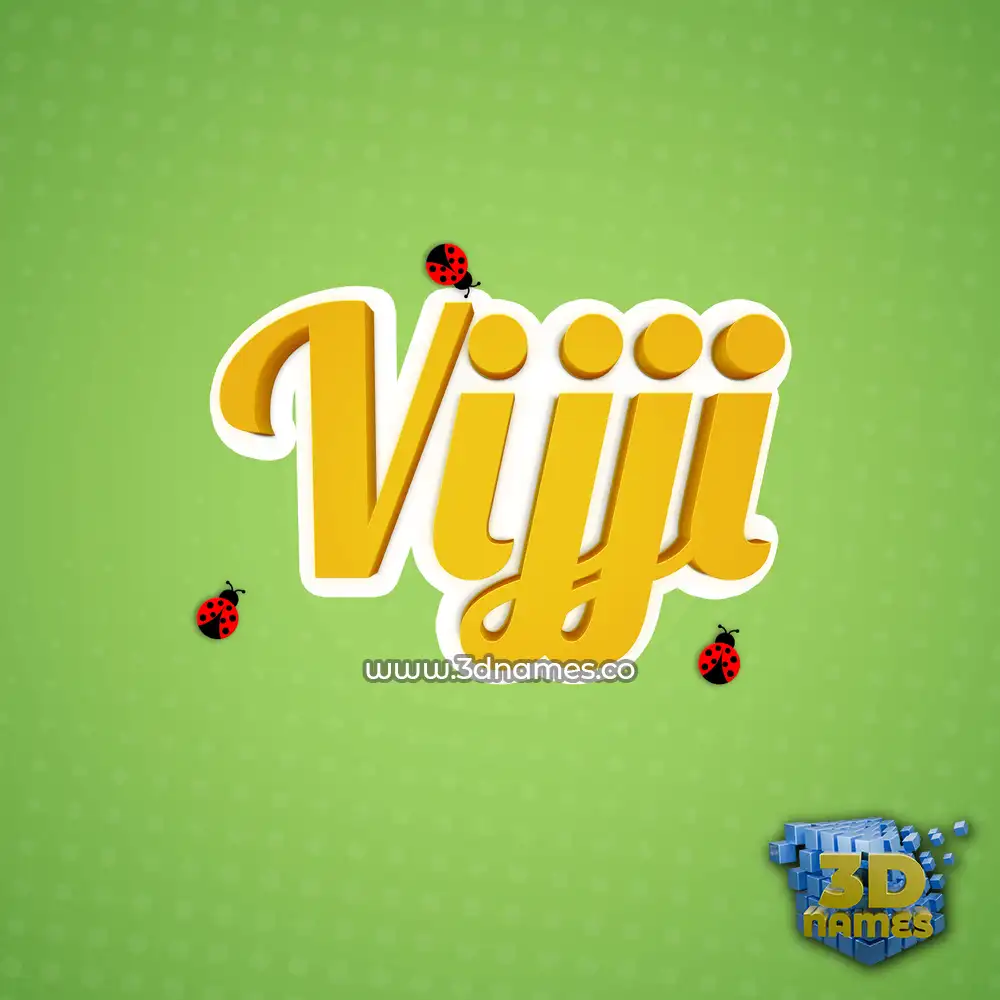 vijji in Ladybugs style - 3D name wallpaper