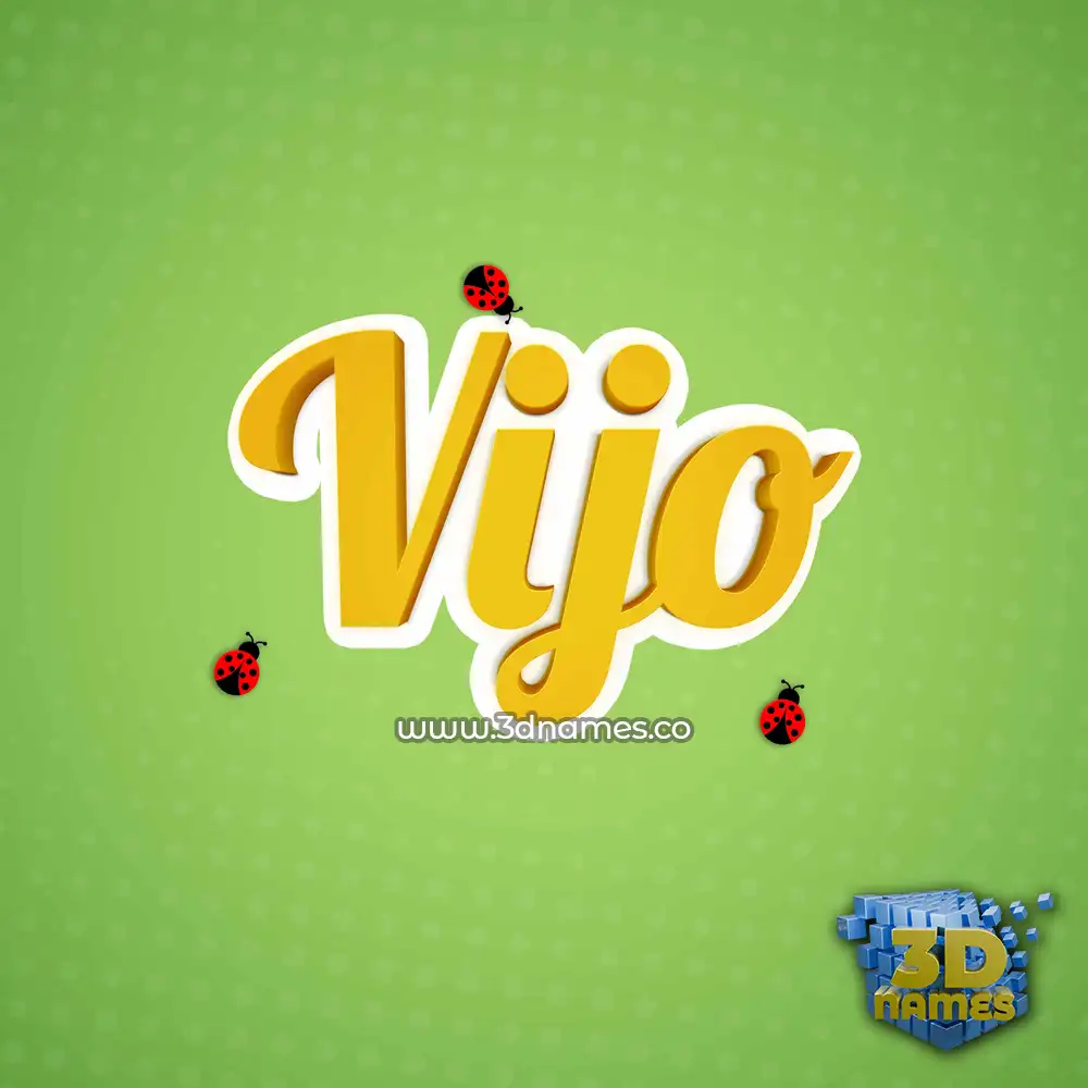 vijo in Ladybugs style - 3D name wallpaper