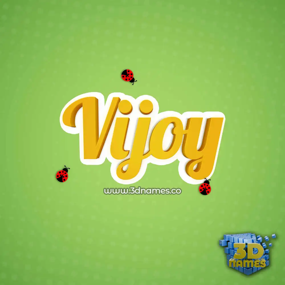 vijoy in Ladybugs style - 3D name wallpaper