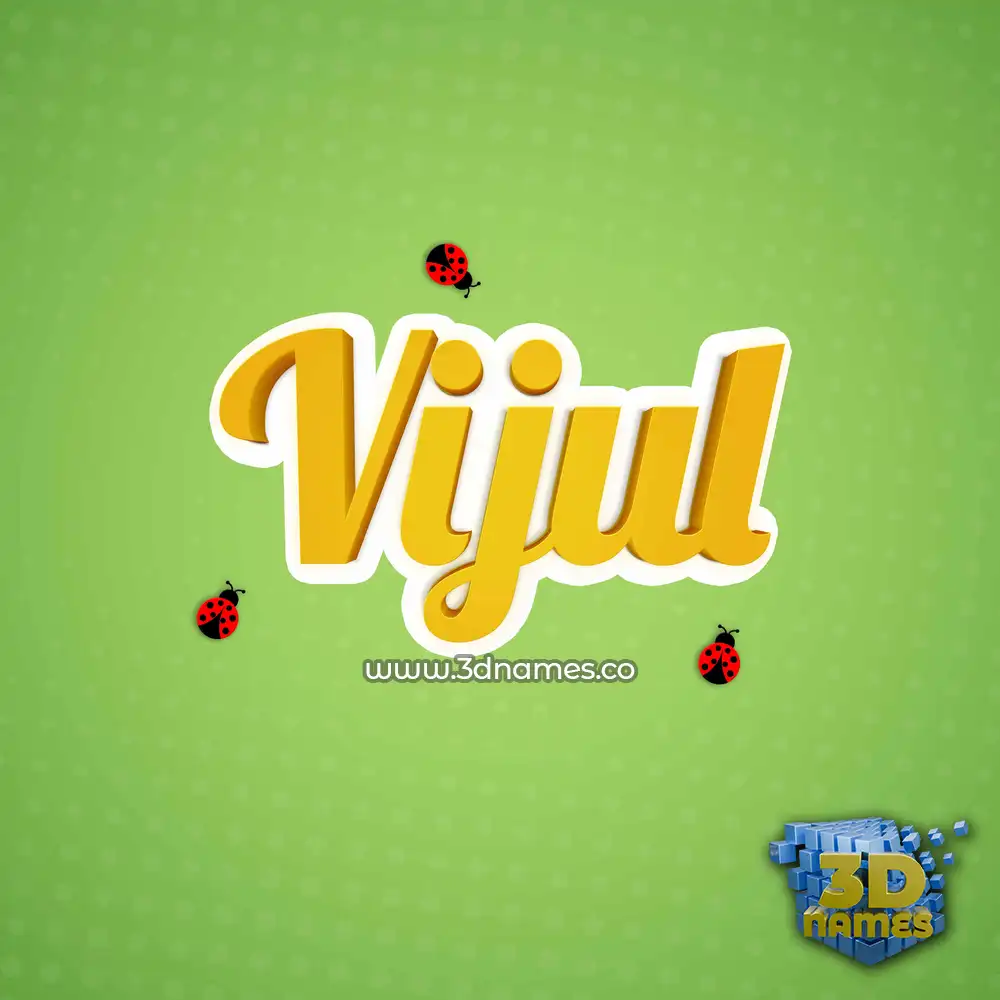 vijul in Ladybugs style - 3D name wallpaper