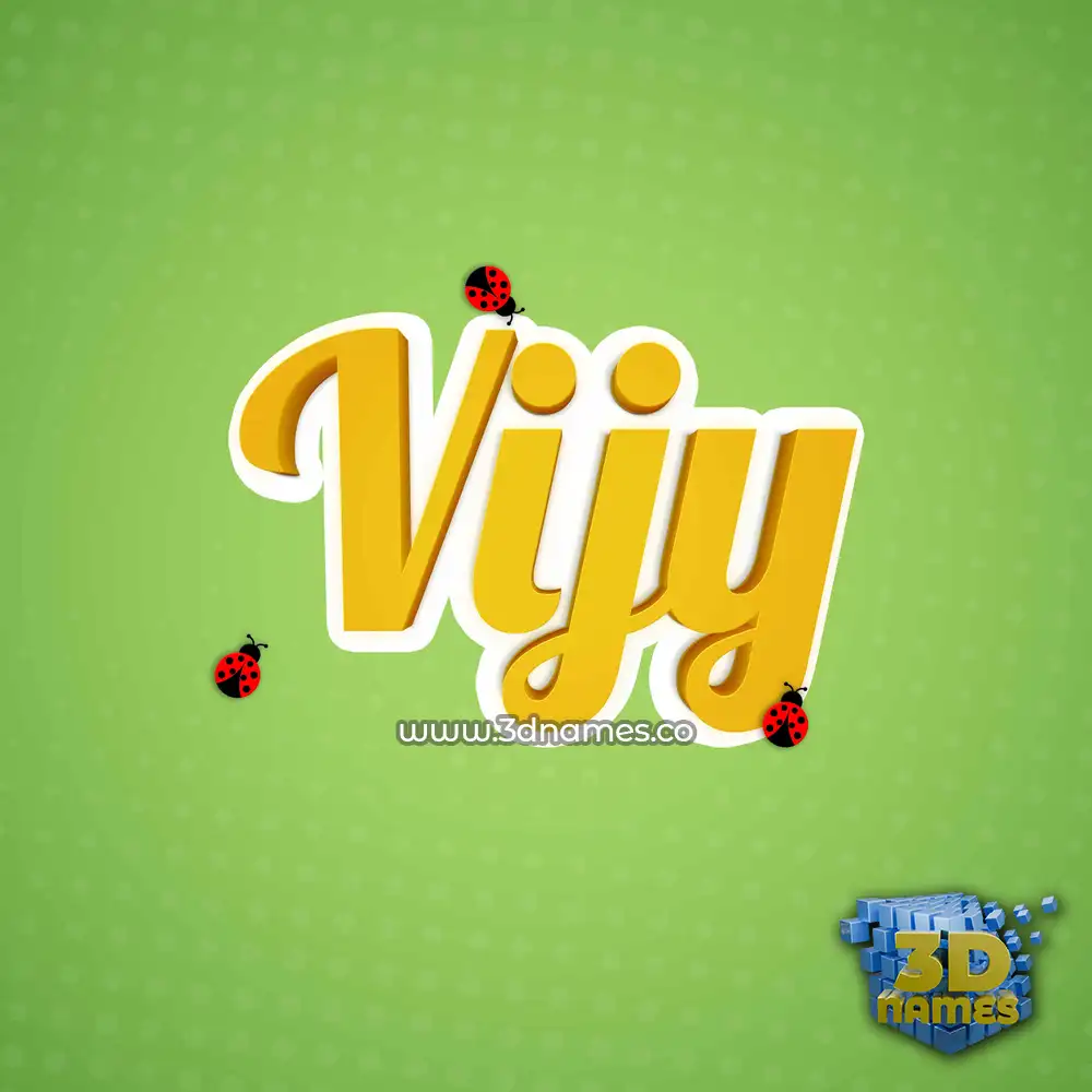 vijy in Ladybugs style - 3D name wallpaper