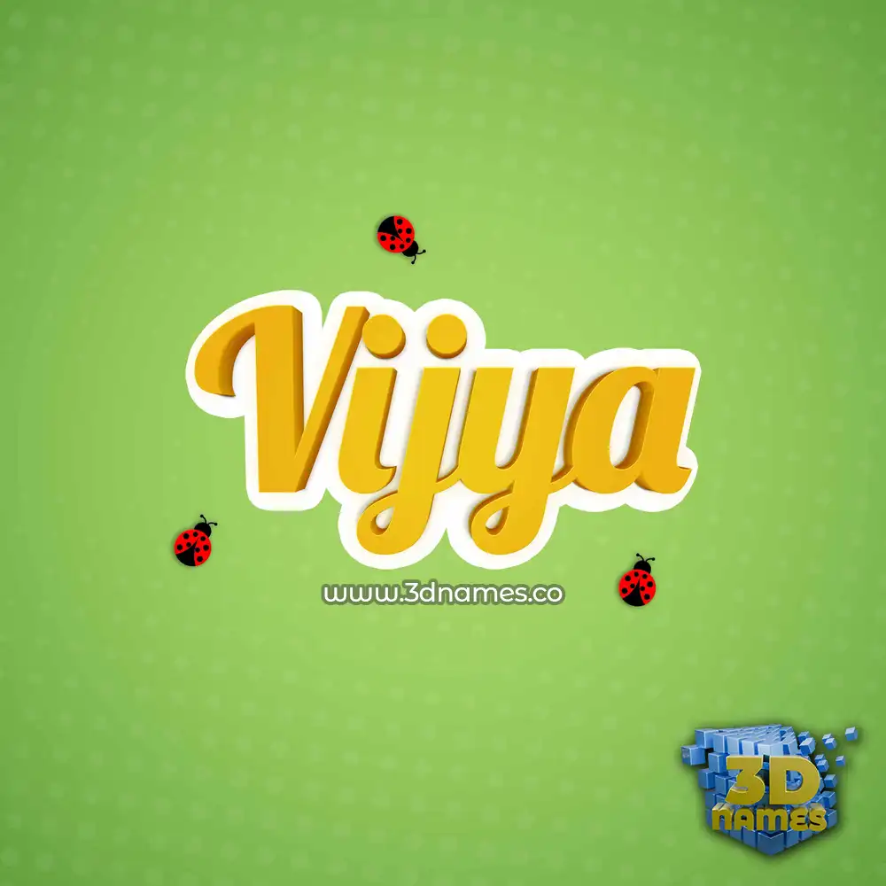 vijya in Ladybugs style - 3D name wallpaper