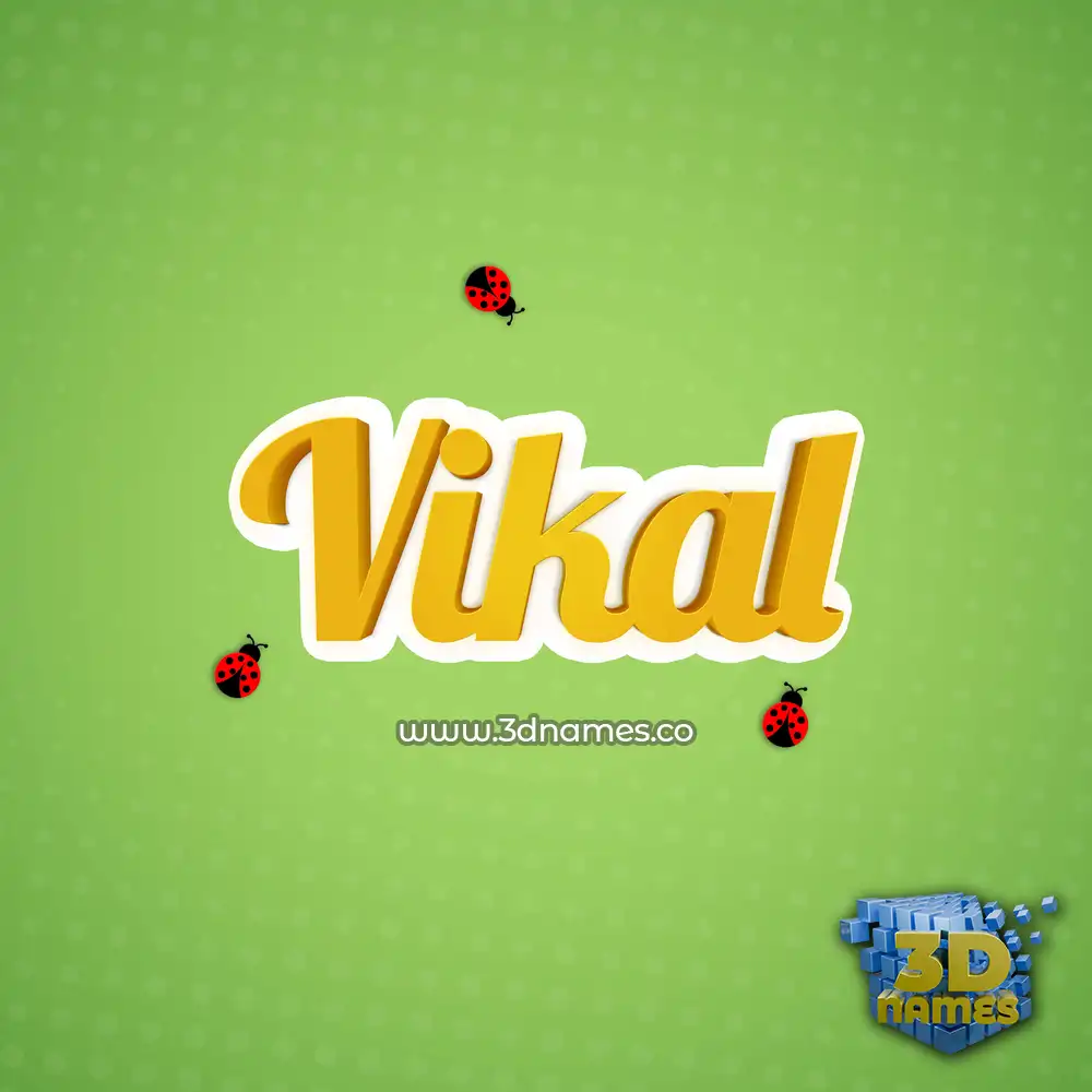 vikal in Ladybugs style - 3D name wallpaper