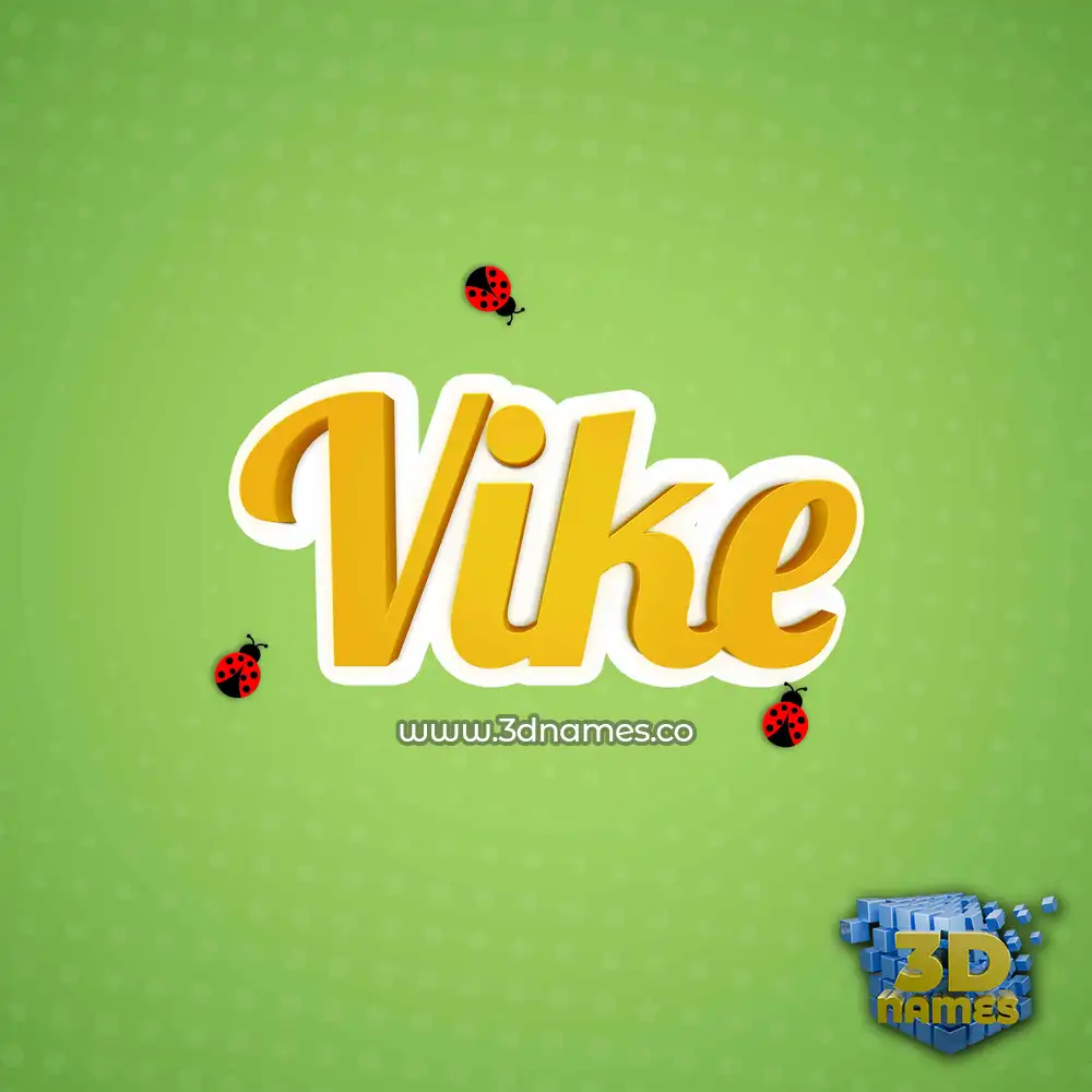 vike in Ladybugs style - 3D name wallpaper