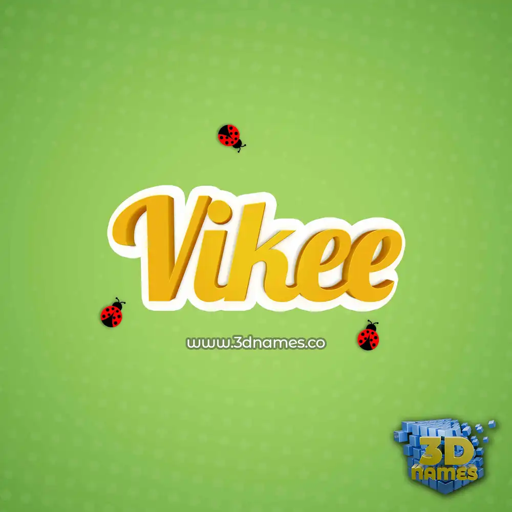 vikee in Ladybugs style - 3D name wallpaper