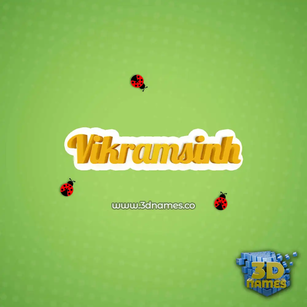 vikramsinh in Ladybugs style - 3D name wallpaper