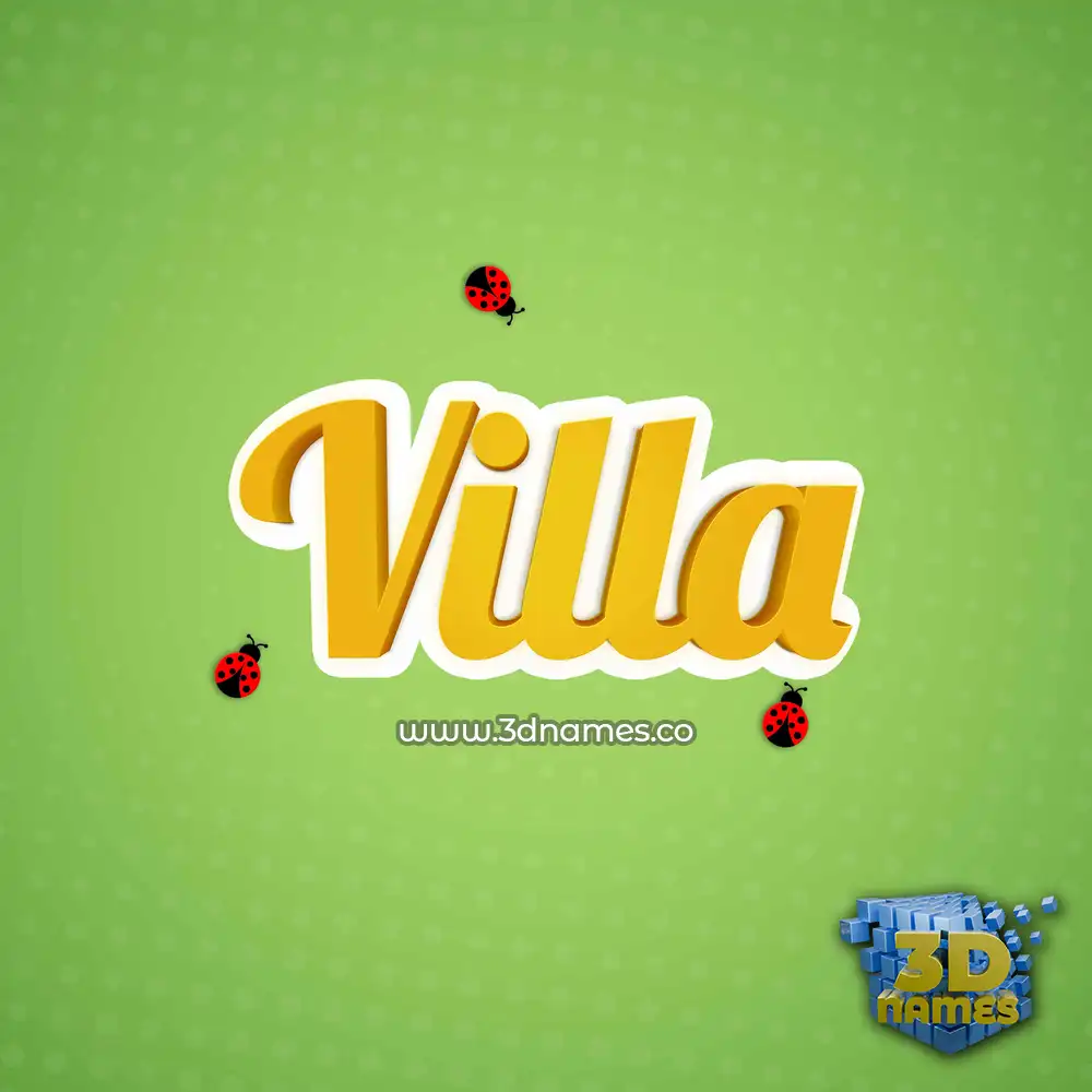 villa in Ladybugs style - 3D name wallpaper