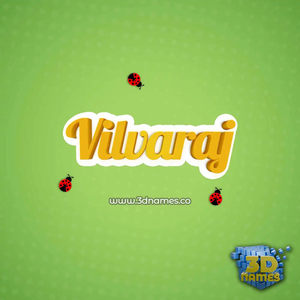 vilvaraj in Ladybugs style - 3D name wallpaper