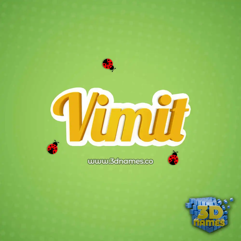 vimit in Ladybugs style - 3D name wallpaper