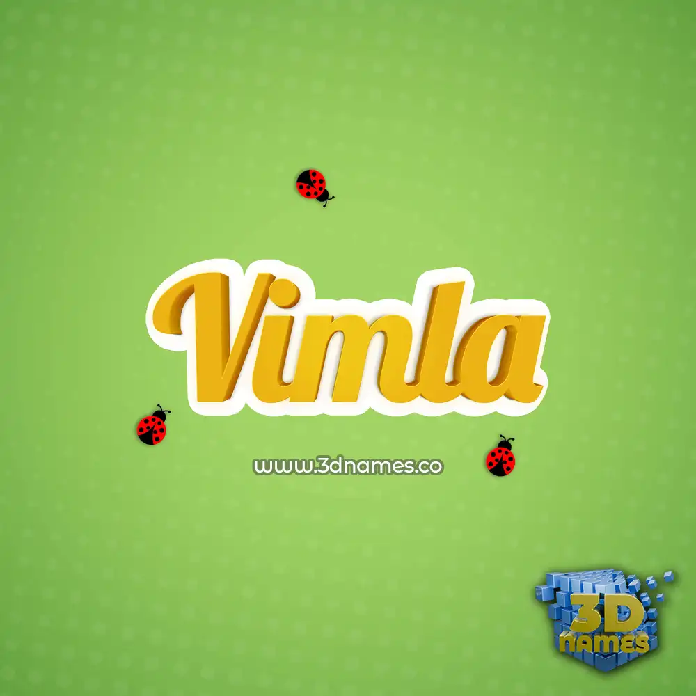vimla in Ladybugs style - 3D name wallpaper