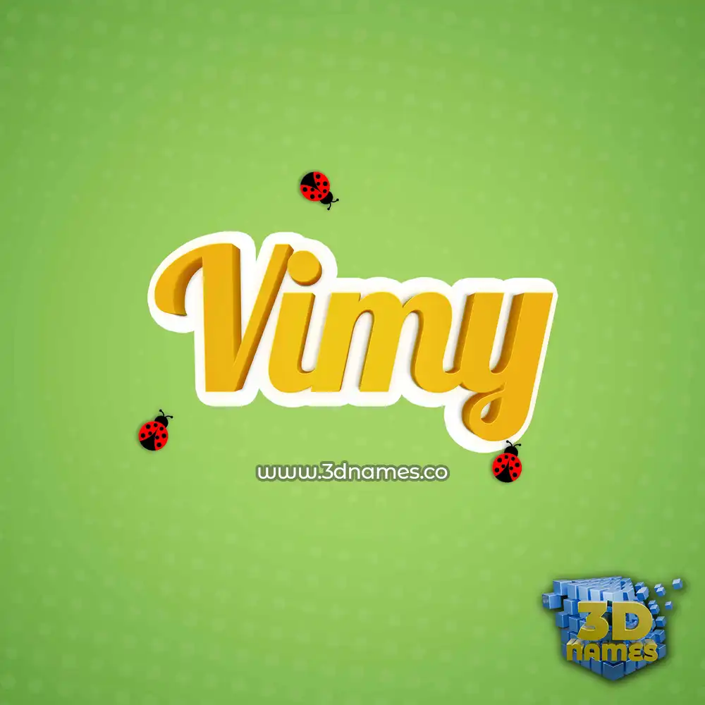 vimy in Ladybugs style - 3D name wallpaper