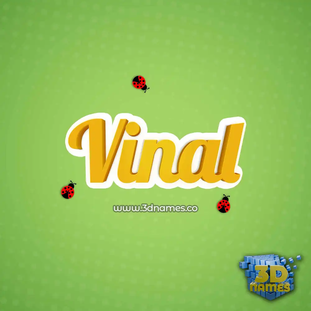 vinal in Ladybugs style - 3D name wallpaper