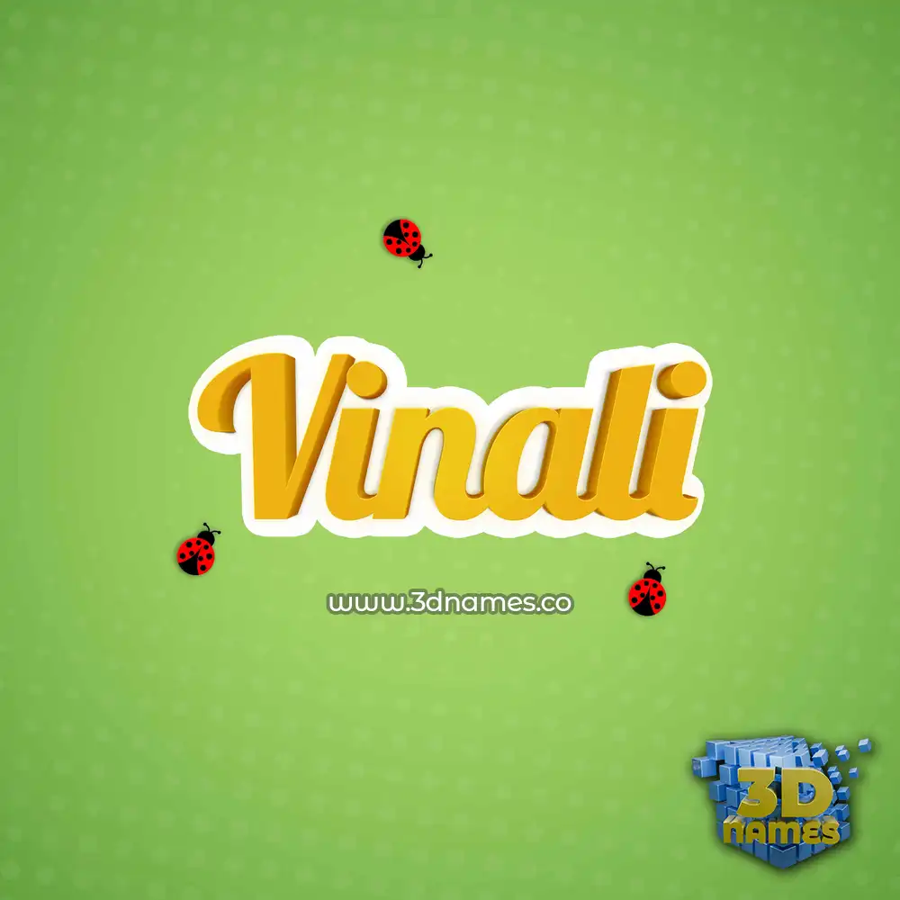 vinali in Ladybugs style - 3D name wallpaper