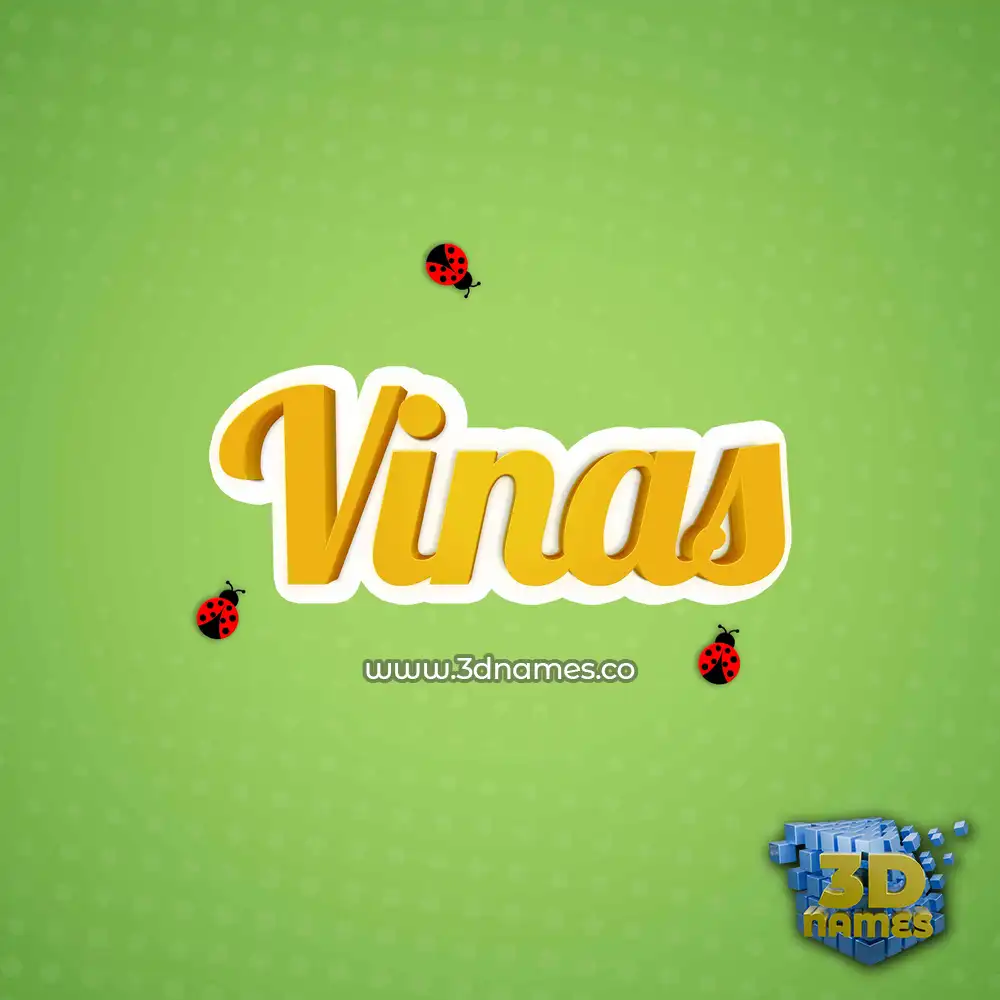 vinas in Ladybugs style - 3D name wallpaper