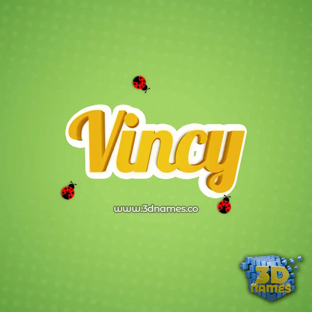 vincy in Ladybugs style - 3D name wallpaper