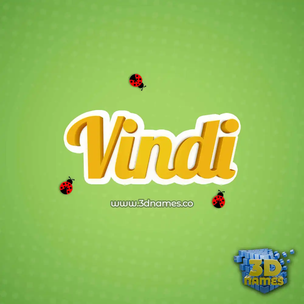 vindi in Ladybugs style - 3D name wallpaper