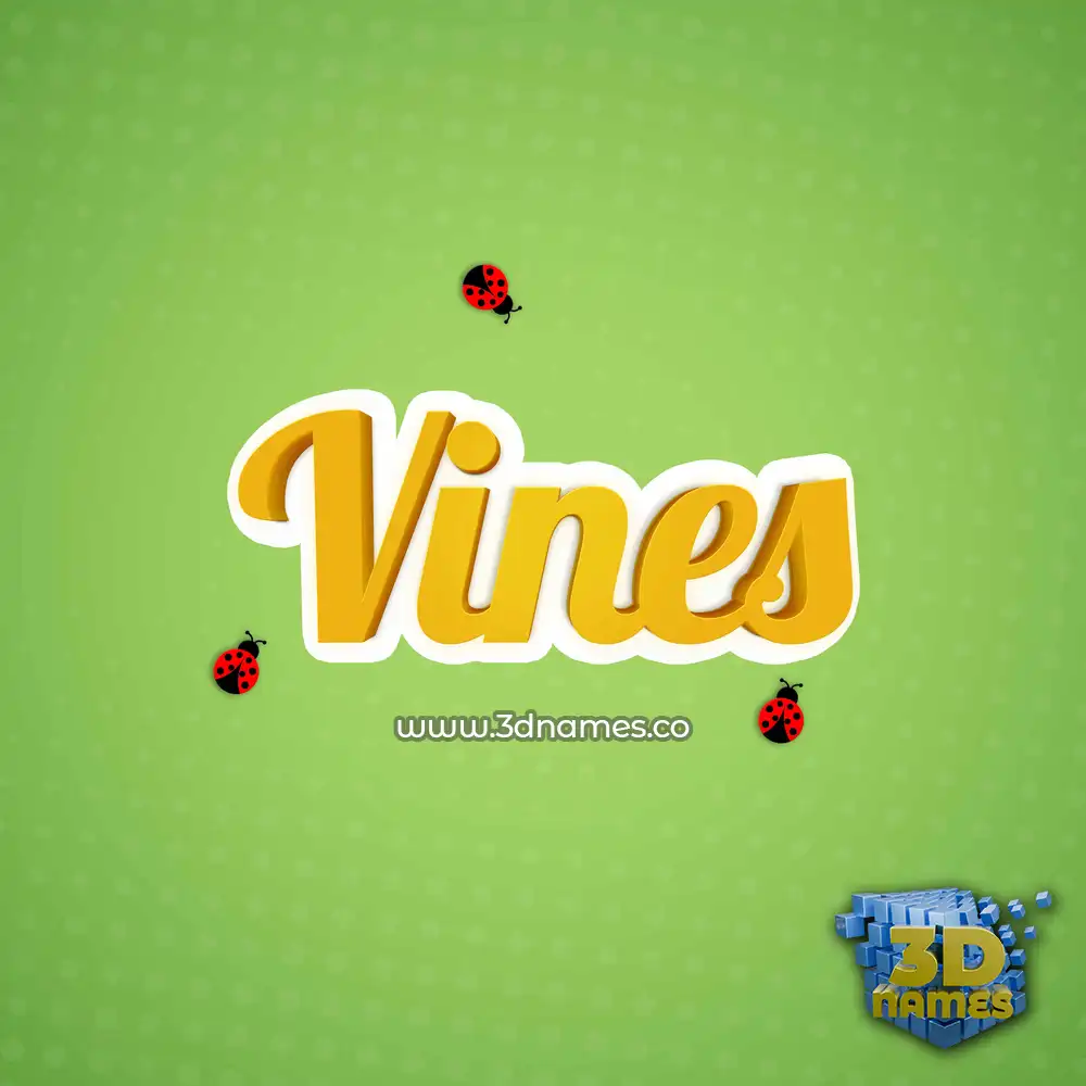 vines in Ladybugs style - 3D name wallpaper