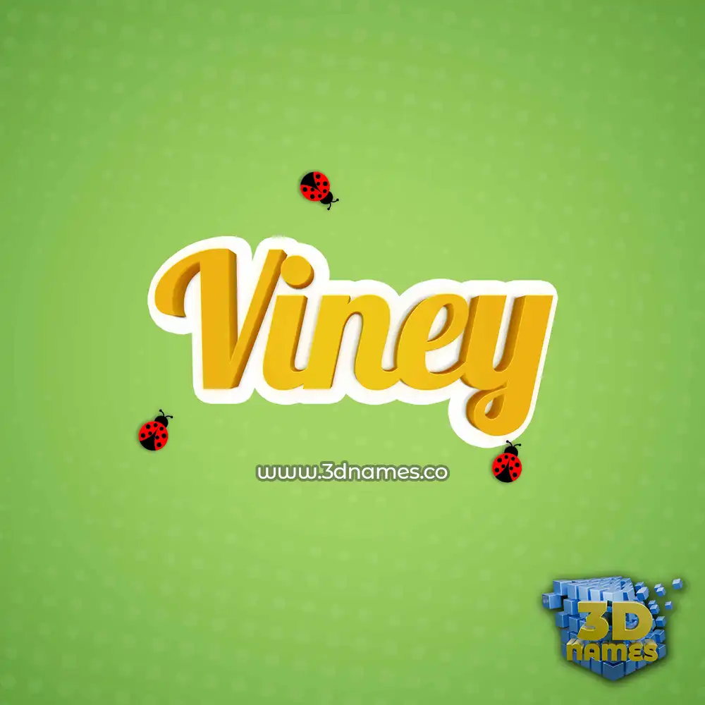 viney in Ladybugs style - 3D name wallpaper
