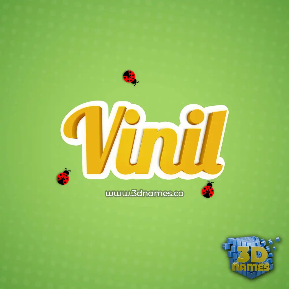 vinil in Ladybugs style - 3D name wallpaper