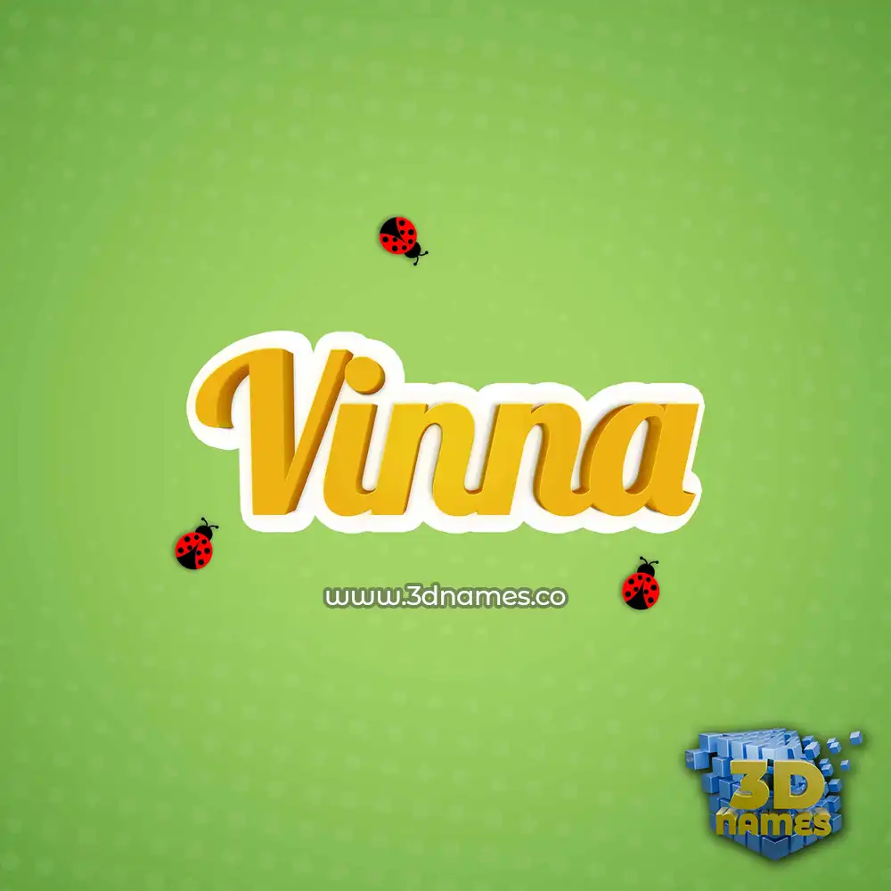 vinna in Ladybugs style - 3D name wallpaper