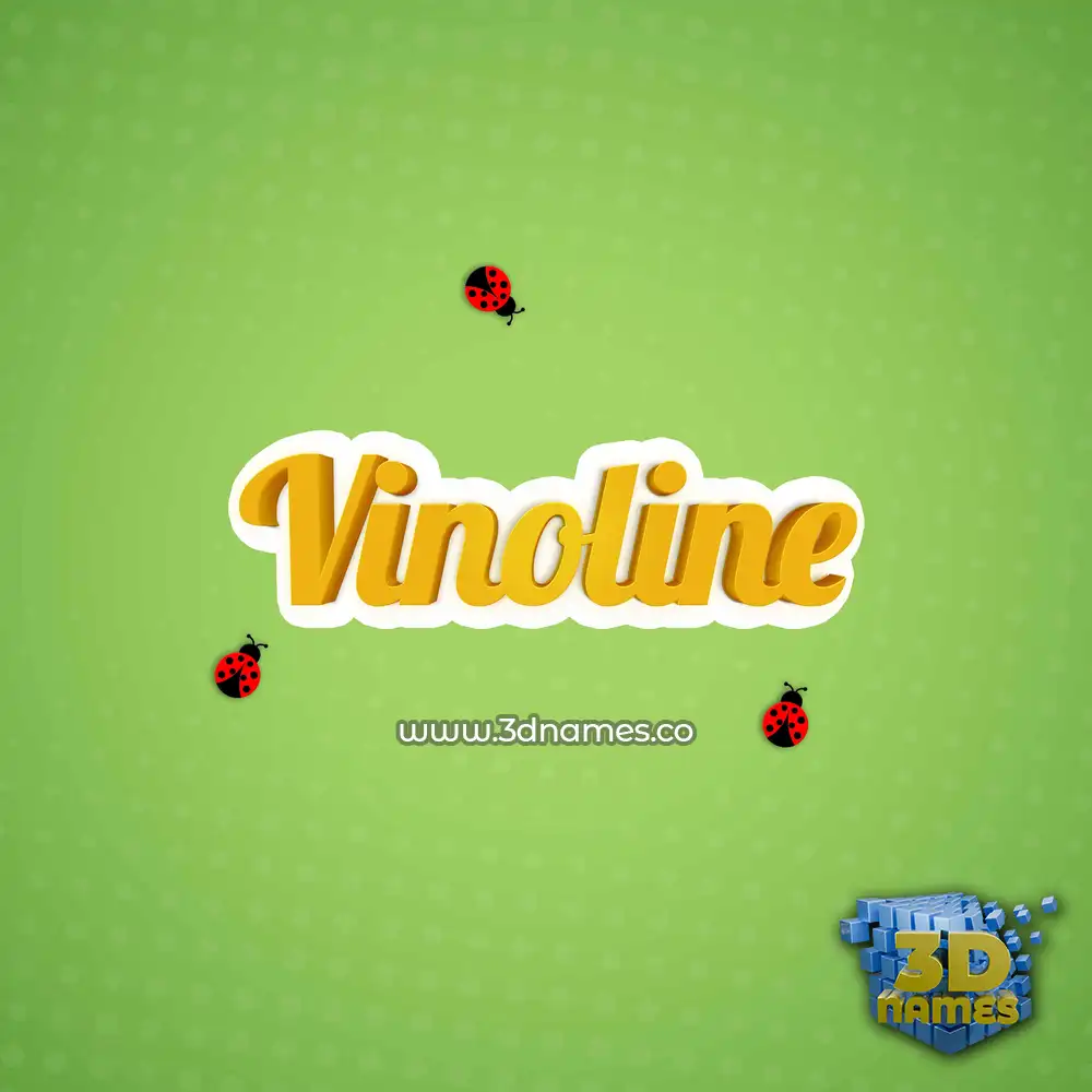 vinoline in Ladybugs style - 3D name wallpaper