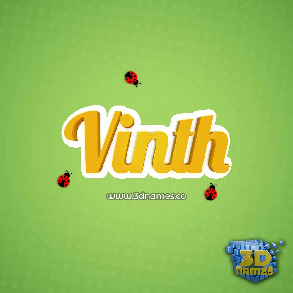 vinth in Ladybugs style - 3D name wallpaper