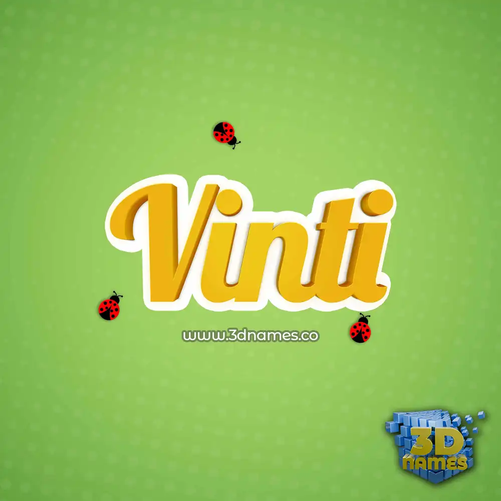 vinti in Ladybugs style - 3D name wallpaper