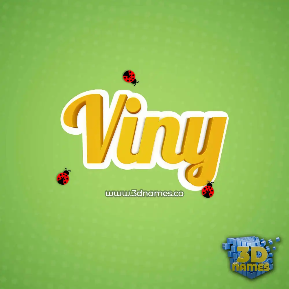viny in Ladybugs style - 3D name wallpaper