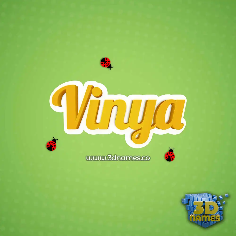 vinya in Ladybugs style - 3D name wallpaper