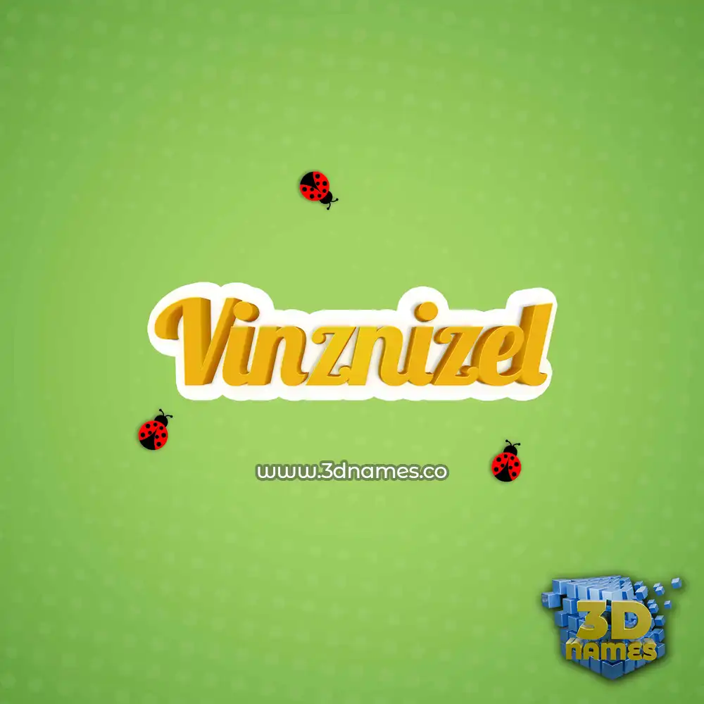 vinznizel in Ladybugs style - 3D name wallpaper