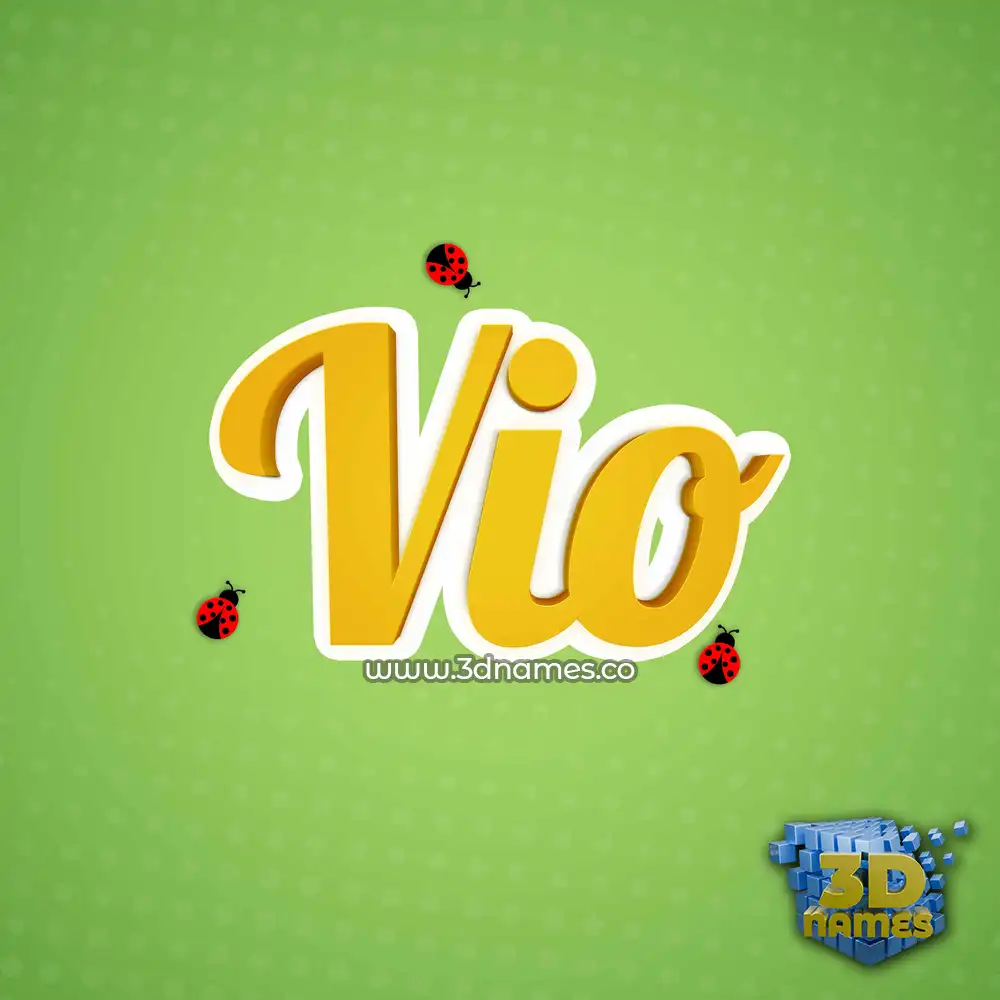 vio in Ladybugs style - 3D name wallpaper