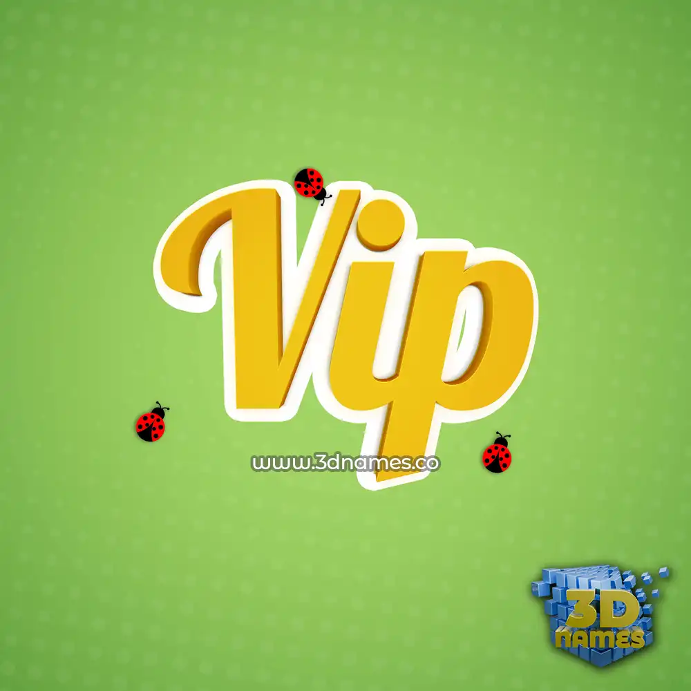 vip in Ladybugs style - 3D name wallpaper