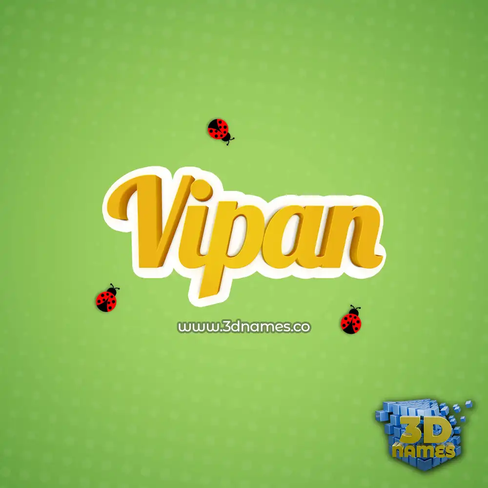 vipan in Ladybugs style - 3D name wallpaper