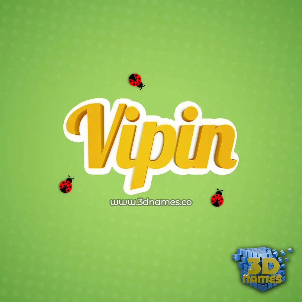 vipin in Ladybugs style - 3D name wallpaper