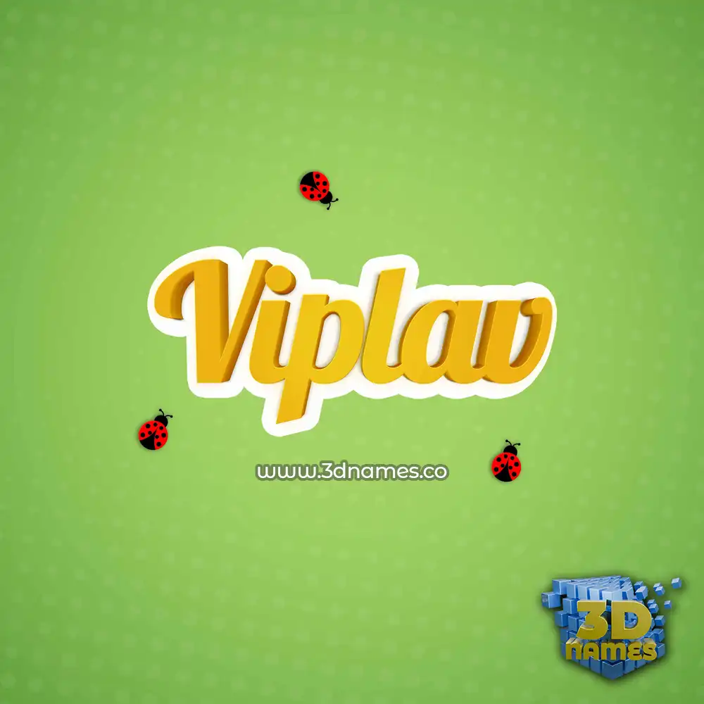 viplav in Ladybugs style - 3D name wallpaper