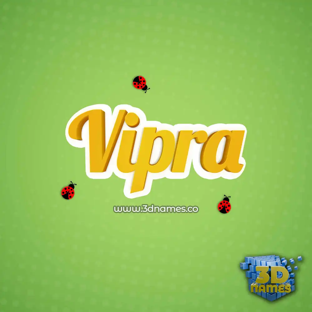 vipra in Ladybugs style - 3D name wallpaper