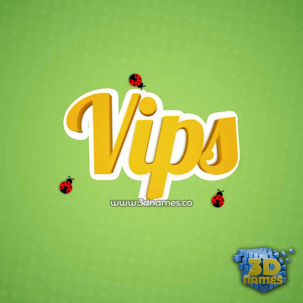 vips in Ladybugs style - 3D name wallpaper
