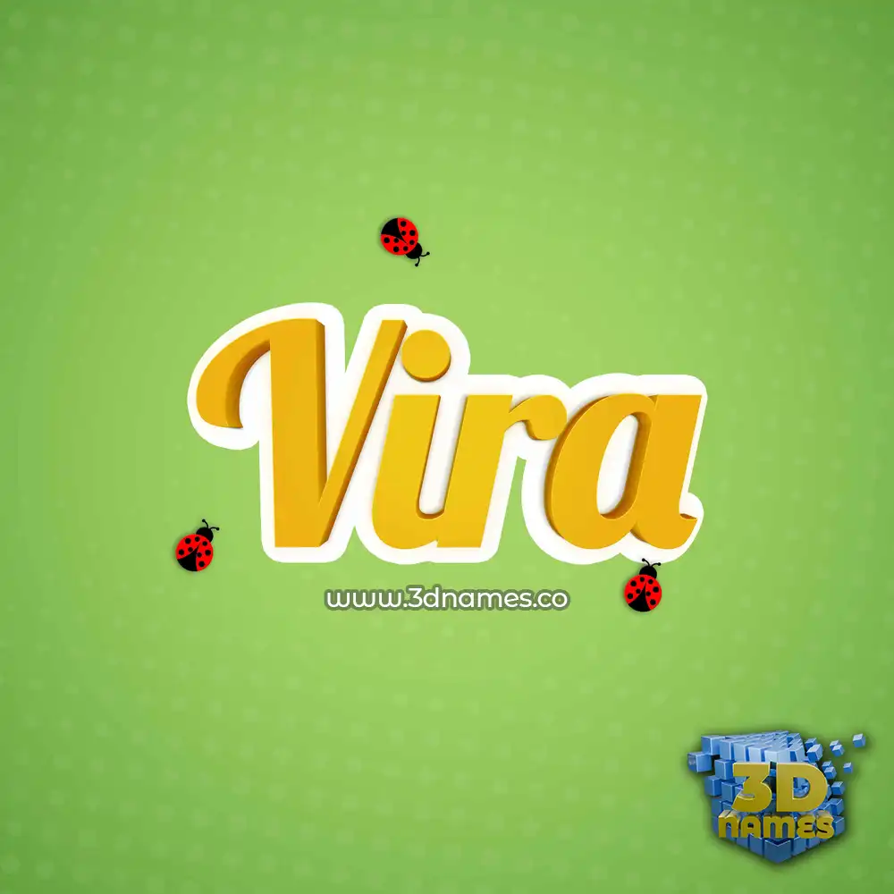 vira in Ladybugs style - 3D name wallpaper