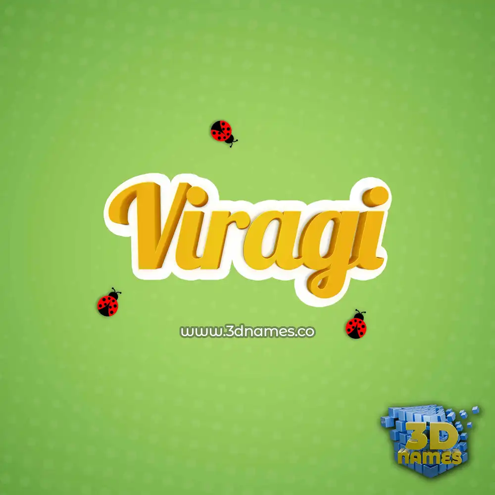 viragi in Ladybugs style - 3D name wallpaper