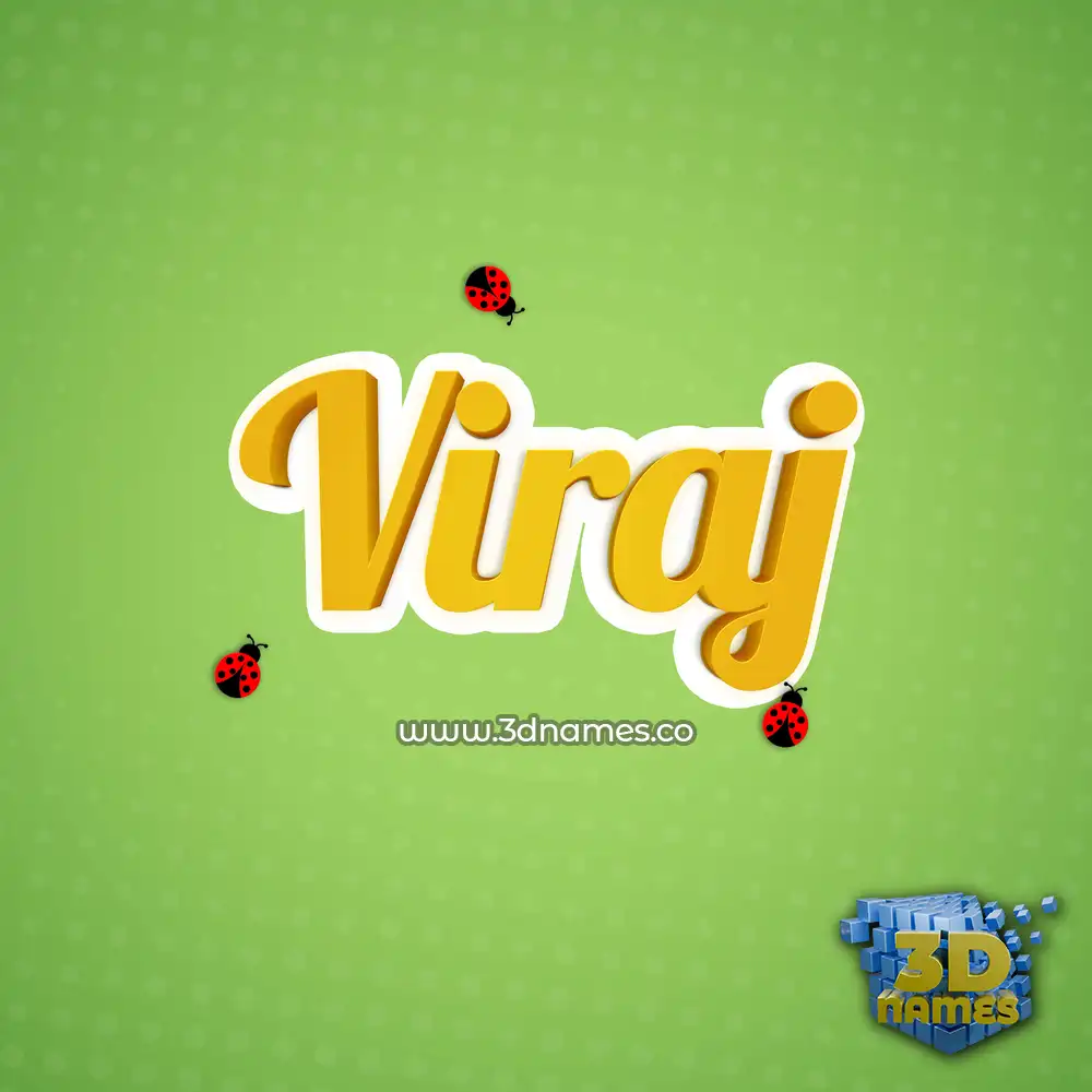 viraj in Ladybugs style - 3D name wallpaper