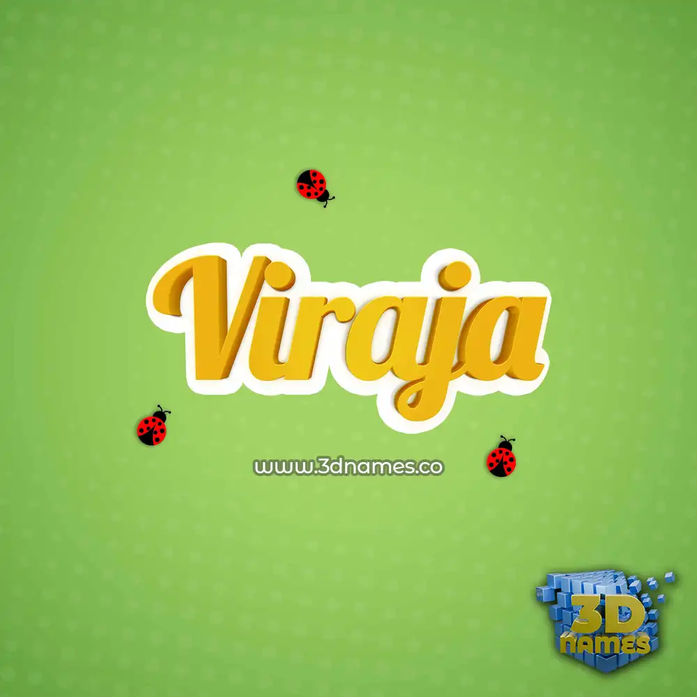 viraja in Ladybugs style - 3D name wallpaper