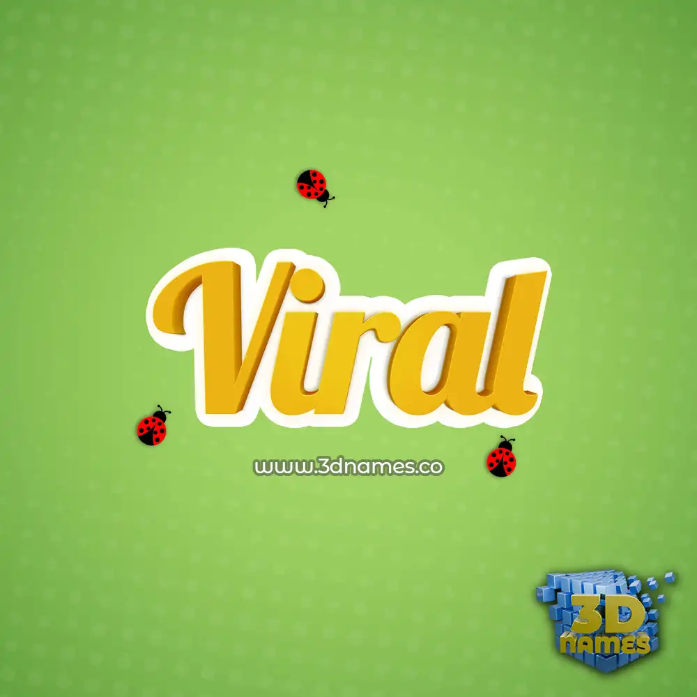 viral in Ladybugs style - 3D name wallpaper