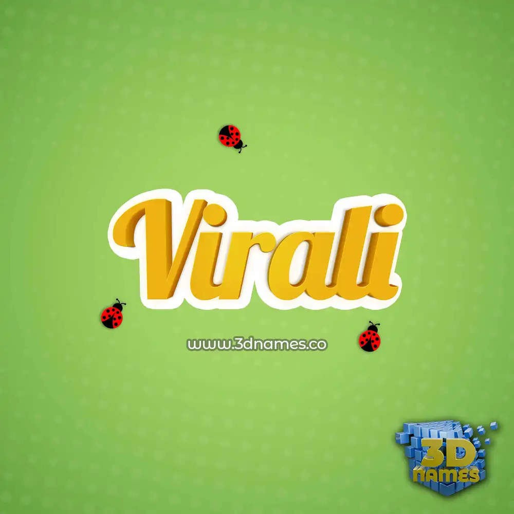 virali in Ladybugs style - 3D name wallpaper