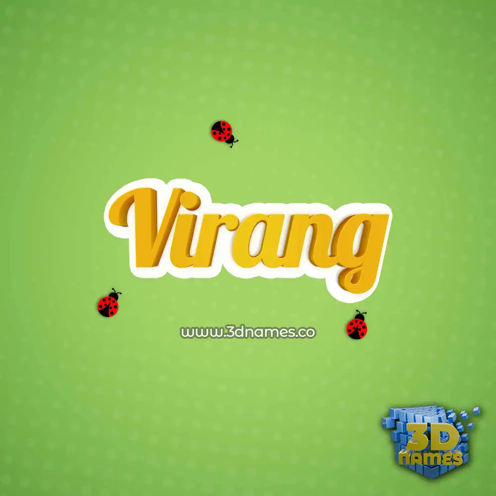 virang in Ladybugs style - 3D name wallpaper