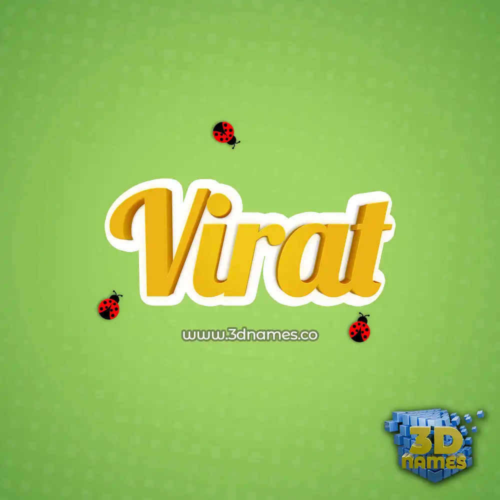 virat in Ladybugs style - 3D name wallpaper