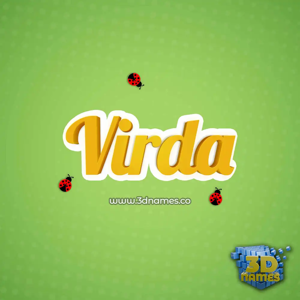 virda in Ladybugs style - 3D name wallpaper