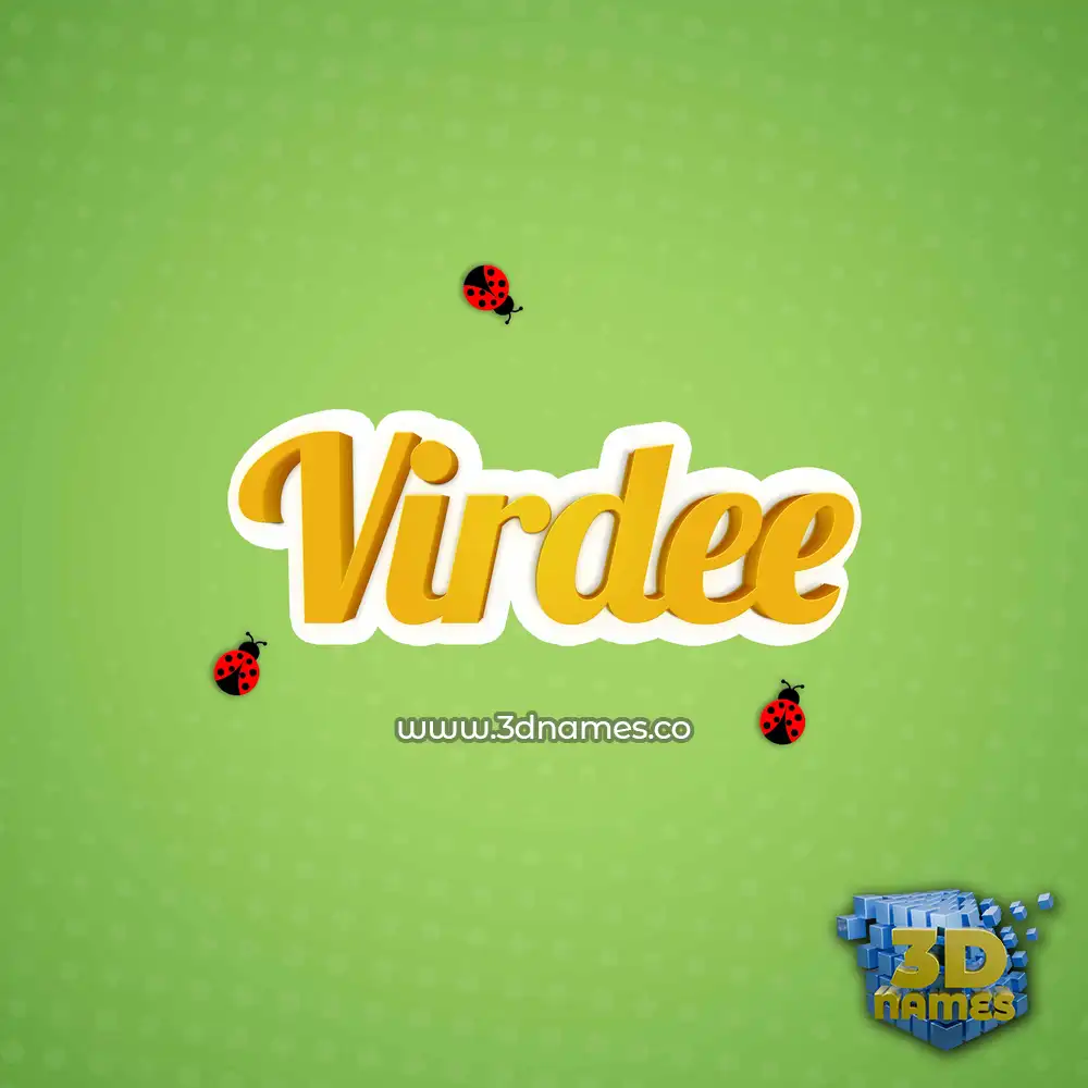 virdee in Ladybugs style - 3D name wallpaper