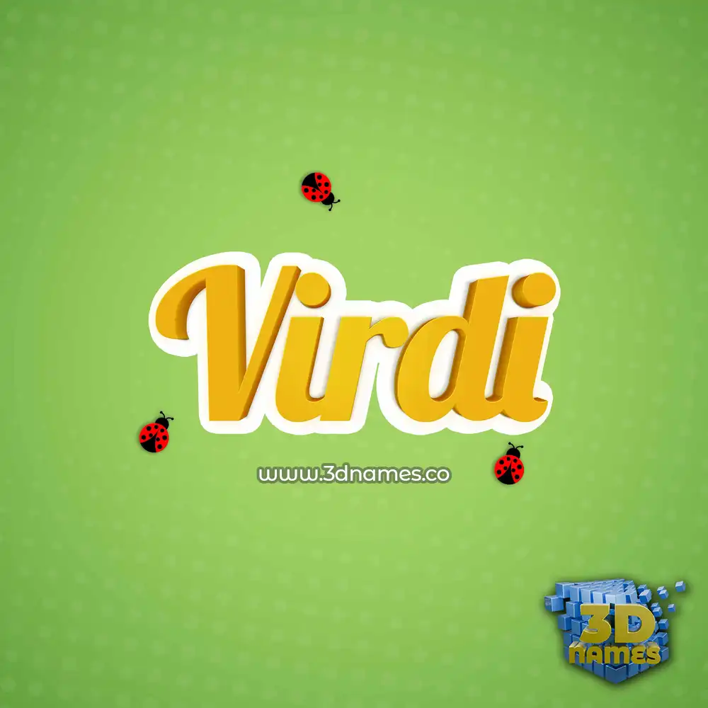 virdi in Ladybugs style - 3D name wallpaper